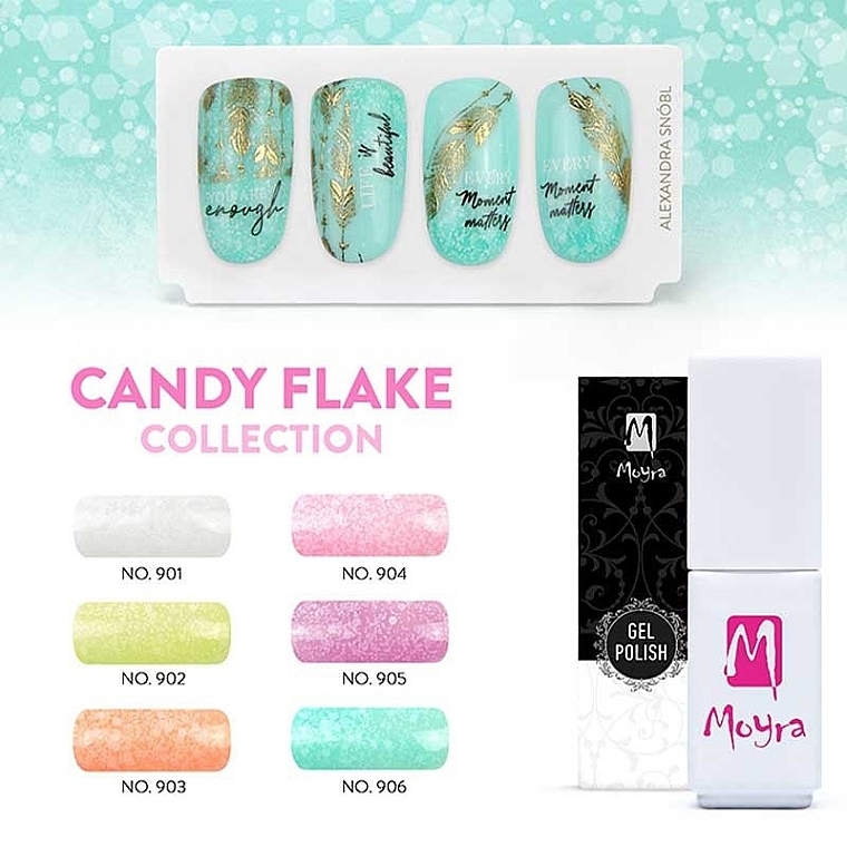 Гель-лак для нігтів - Moyra Mini Gel Polish Candy Flake Collection — фото N2