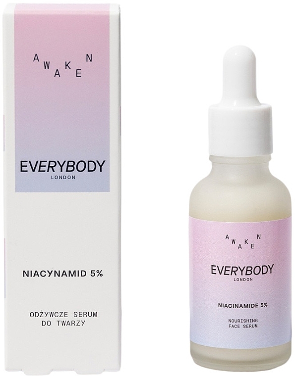 Питательно-регенерирующая сыворотка с 5% ниацинамидом и витамином Е - EveryBody Awaken Nourishing Face Serum — фото N1