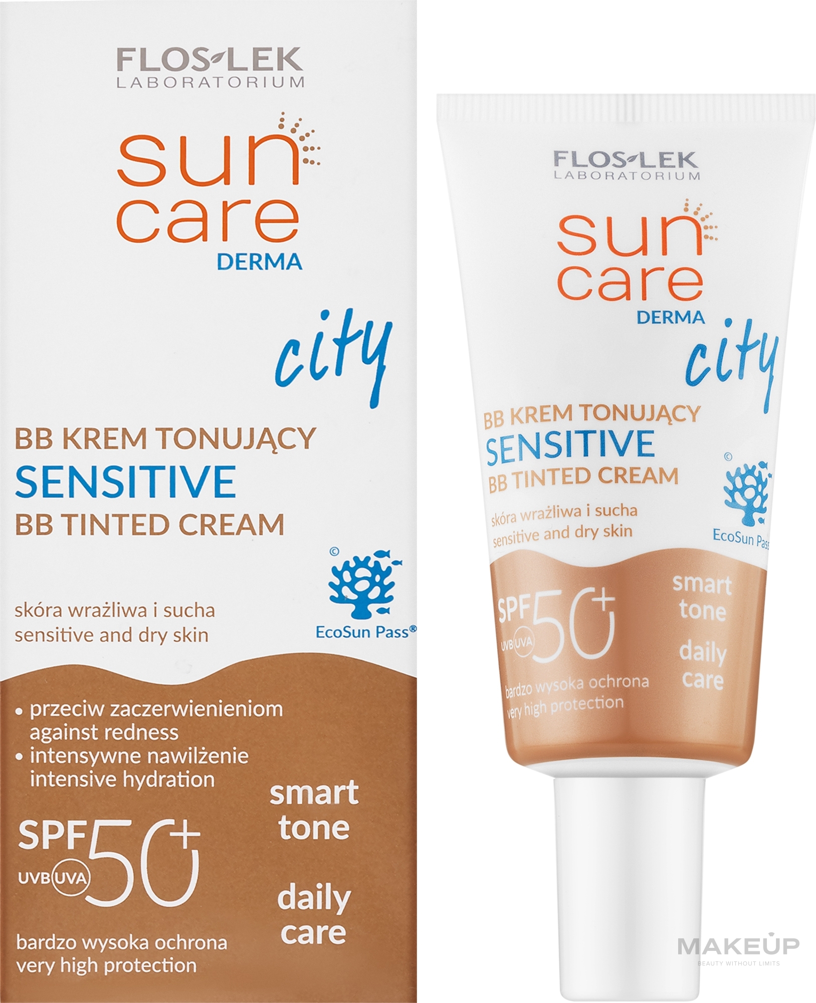 ВВ-крем для чувствительной кожи - Floslek Sun Care Derma Sensitive BB Tinted Cream SPF 50 — фото 30ml