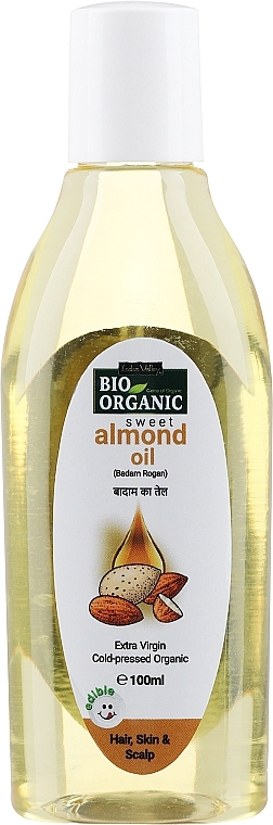 Масло сладкого миндаля - Indus Valley Bio Organic Cold Pressed Sweet Almond Oil — фото N1