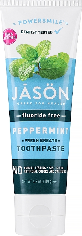 Зубная паста с мятой - Jason Natural Cosmetics Powersmile Toothpaste Peppermint — фото N2