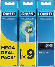 Парфумерія, косметика Змінна насадка для електричної зубної щітки, 9 шт. - Oral-B Precision Clean
