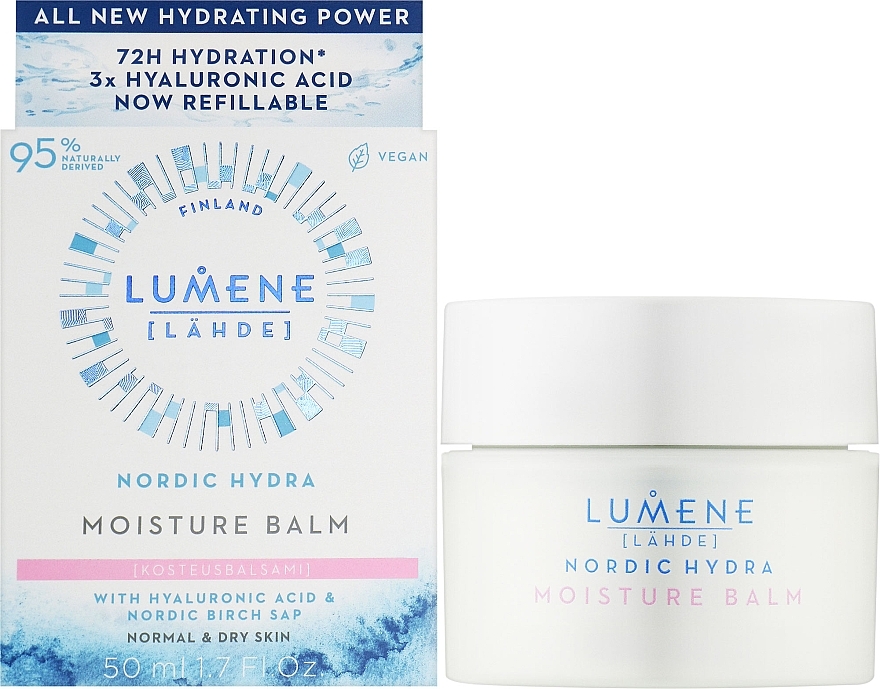 Зволожувальний денний бальзам для обличчя - Lumene Nordic Hydra Moisture Balm — фото N2