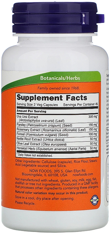 Харчова добавка "Очищення нирок і сечового міхура" - Now Foods Kidney Cleanse Veg Capsules — фото N2