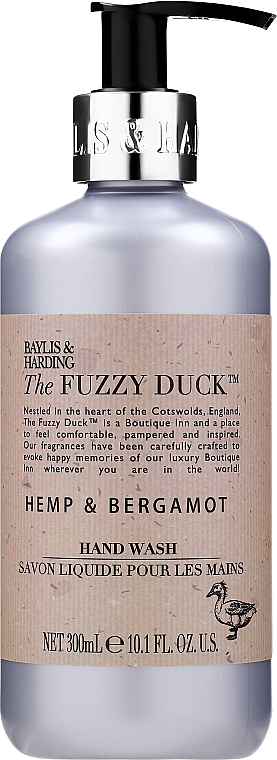Набор - Baylis & Harding The Fuzzy Duck Hemp & Bergamot (h/soap/300ml + b/h/lot/300ml) — фото N4