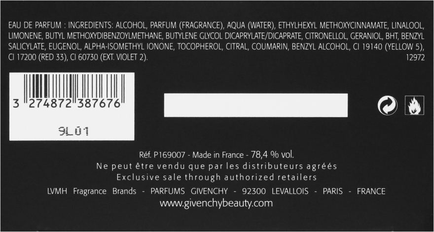 Givenchy L'Interdit Eau - Набор (edp/80ml + edp/15ml) — фото N4