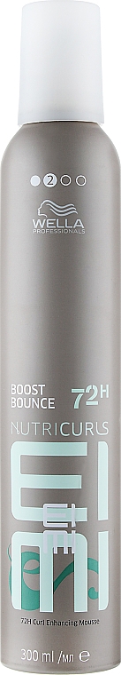 Спрей-мус для моделювання хвилястого волосся - Wella Professionals Eimi Nutricurls Boost Bounce Mousse Curly 72H — фото N1