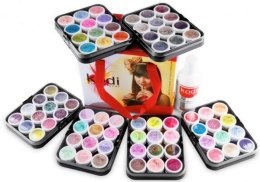 Парфумерія, косметика Набір кольорових акрилів у валізі - Kodi Professional Colored Acrylics Kit