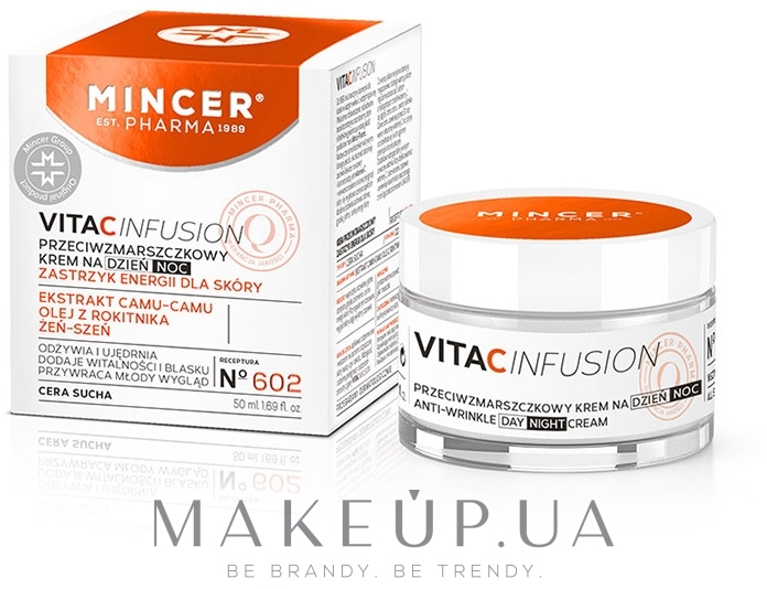 Антивозрастной крем для лица - Mincer Pharma Vita C Infusion Anti-Wrinkle Day And Night Cream № 602 — фото 50ml