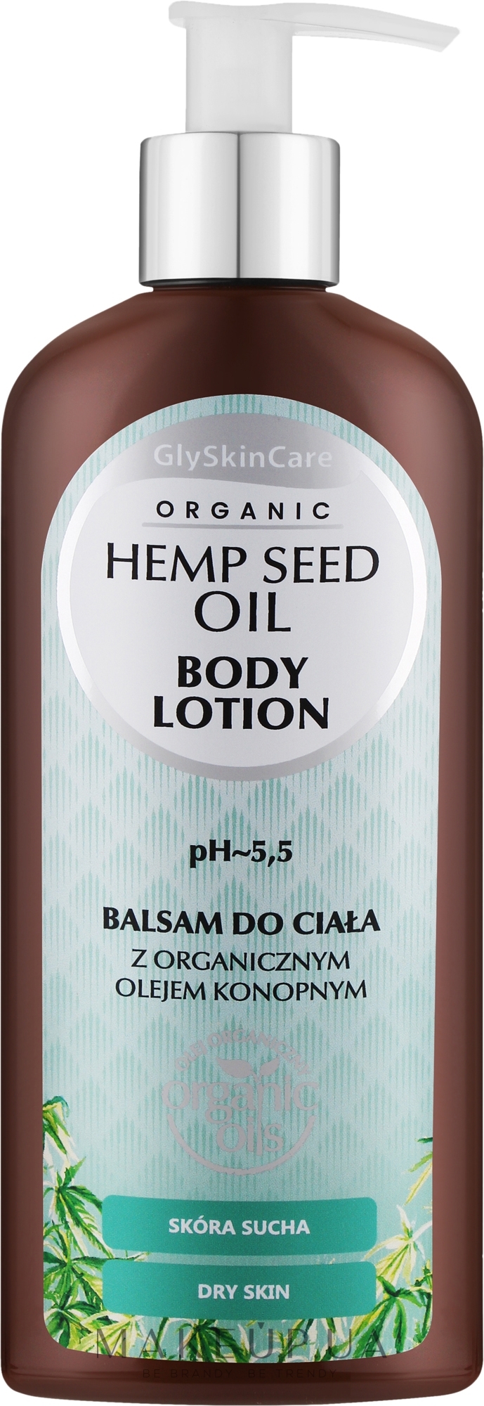 Лосьон для тела с органическим маслом конопли - GlySkinCare Hemp Seed Oil Body Lotion — фото 250ml