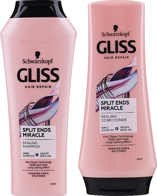 Набір - Gliss Kur Split Ends Miracle Lovable & Strong Hair (shm/250ml + h/balm/200ml) — фото N2