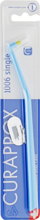 Монопучкова зубна щітка "Single CS 1006", волошкова з салатовим - Curaprox — фото N1