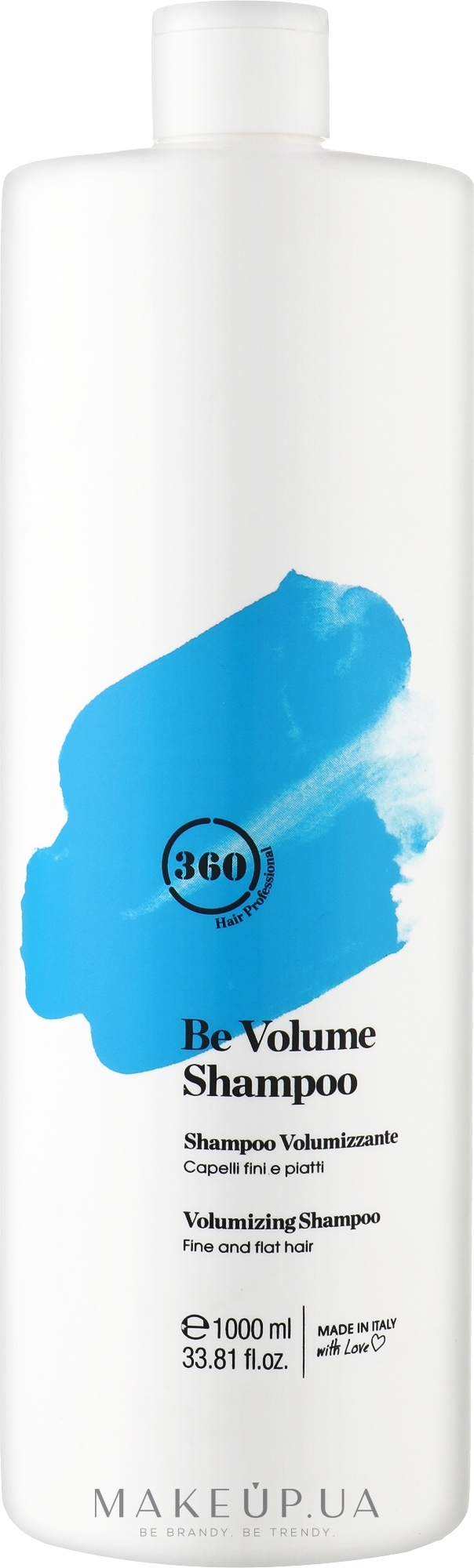 Шампунь для додання об’єму тонкому і слабкому волоссю - 360 Be Volume Shampoo — фото 1000ml