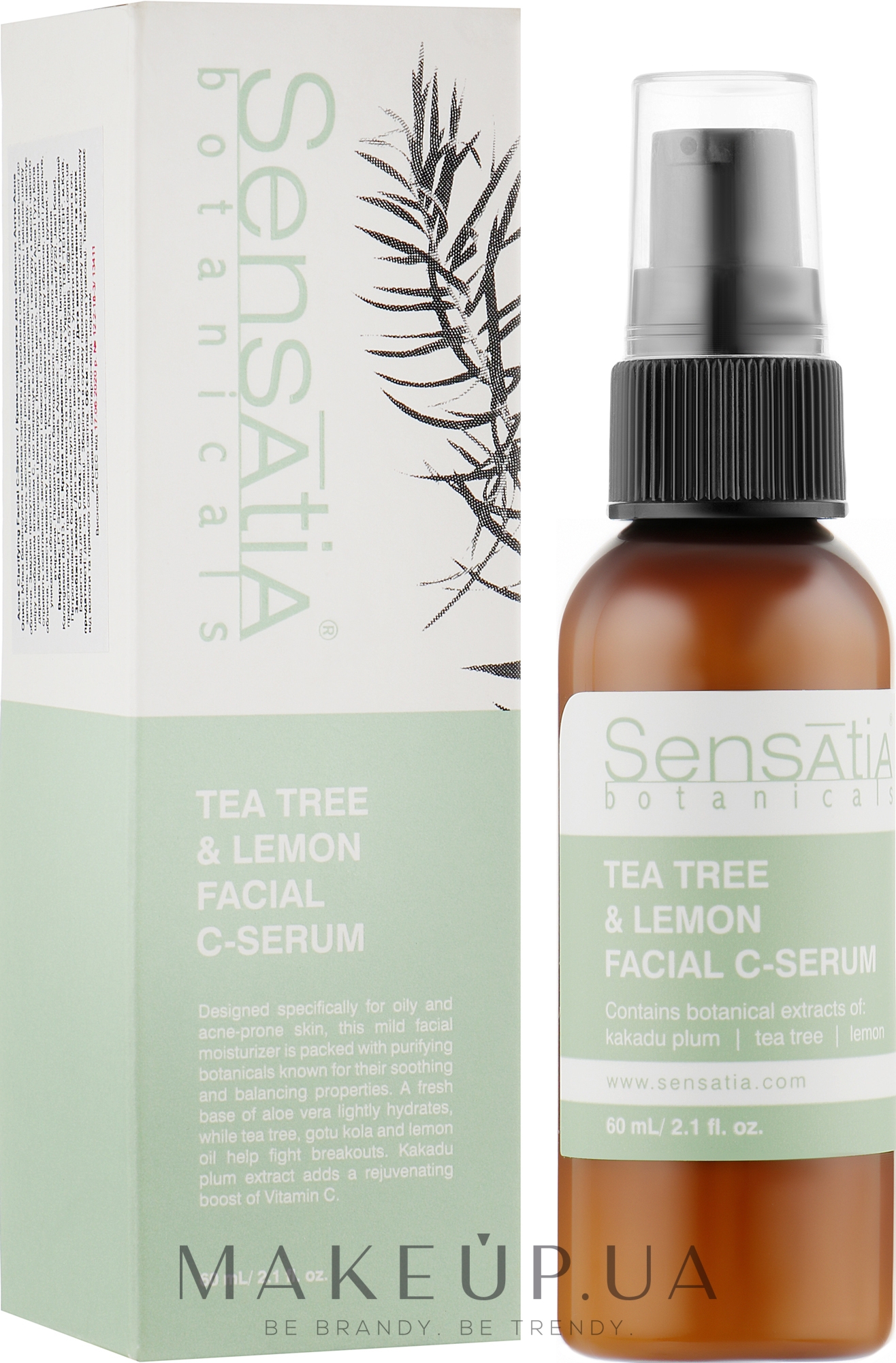 Крем-сироватка для обличчя "Чайне дерево й лимон" - Sensatia Botanicals Tea Tree & Lemon Facial C-Serum — фото 60ml