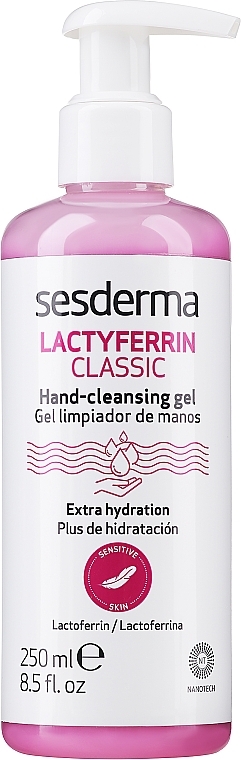 Антибактеріальний гель для дезінфекції рук - SesDerma Laboratories Lactyferrin Sanitizer Hand Sanitizer Gel — фото N1