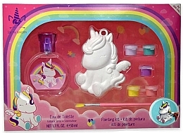 Духи, Парфюмерия, косметика Air-Val International Eau My Unicorn Painting Kit - Набор (edt/50ml + toy)