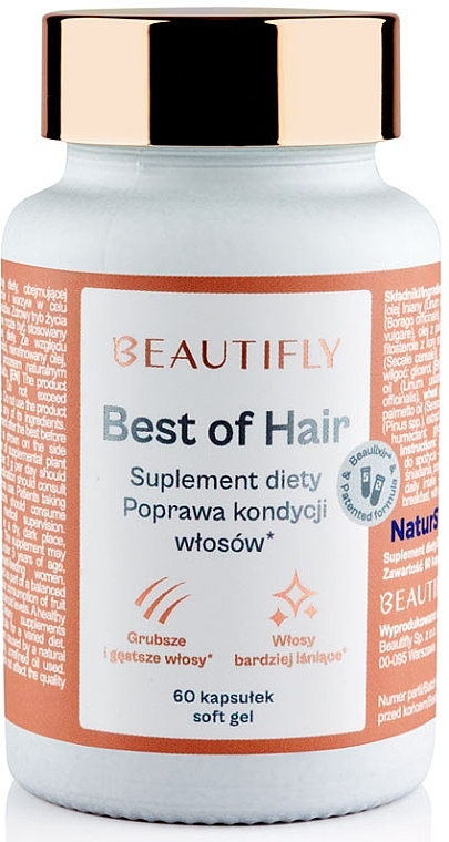 Биологически активная добавка для улучшения состояния волос - Beautifly Best of Hair Dietary Supplement — фото N1