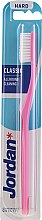 Зубная щетка с жесткой щетиной "Классик", розовая - Jordan Classic Hard Toothbrush — фото N1