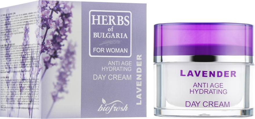 Крем для обличчя денний - BioFresh Herbs of Bulgaria Anti Age Hydrating Day Cream Lavender