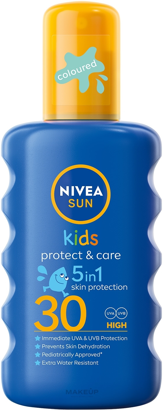 Дитячий сонцезахисний спрей "Захист та догляд" SPF 30 - NIVEA SUN Kids Protect & Care 5in1 — фото 200ml