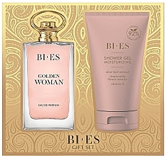 Духи, Парфюмерия, косметика Bi-Es Golden Woman - Набор (edp/90ml + sh/gel/150ml)