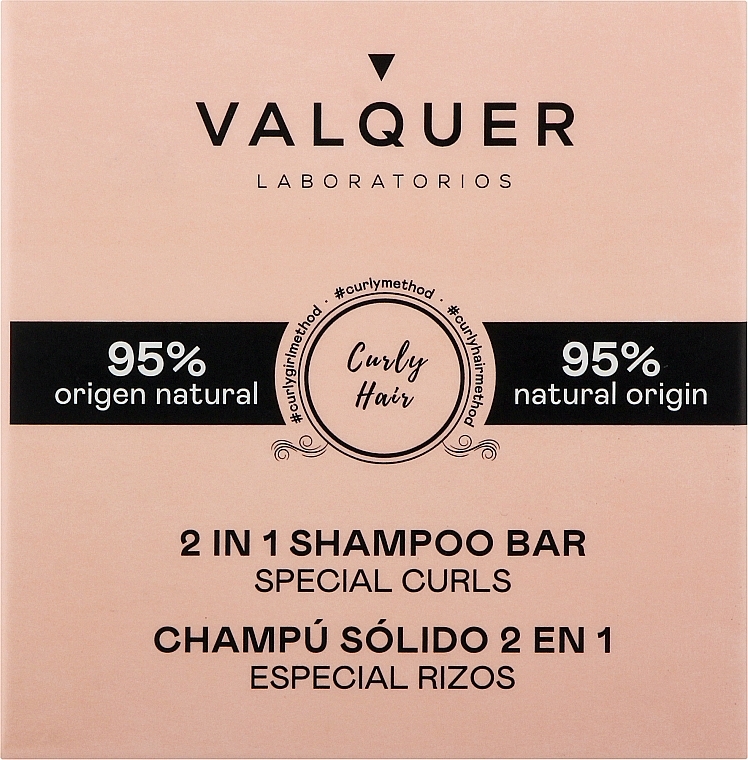 Твердий шампунь-кондиціонер для в'юнкого волосся - Valquer 2 In 1 Shampoo Bar Special Curls — фото N1