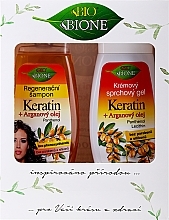 Духи, Парфюмерия, косметика Набор - Bione Cosmetics Keratin (shm/260ml + sh/gel/260ml) 