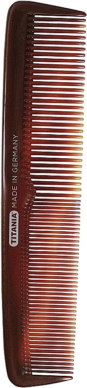 Гребінець пластиковий, 23 см, коричневий - Titania Classic Large Hair Comb — фото N1