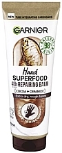 Відновлювальний крем для рук, з какао - Garnier Hand Superfood 48H Repairing Balm — фото N1