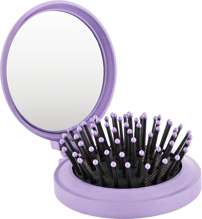Щетка складная с зеркалом, С0231-2, фиолетовая - Rapira