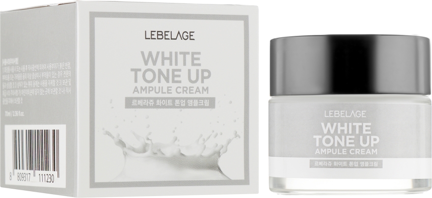 Ампульний освітлювальний крем для обличчя та шиї - Lebelage White Tone Up Ampule Cream — фото N1