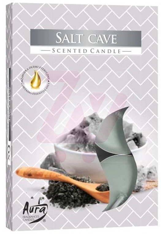 Набор чайных свечей "Соль" - Bispol Salt Cave Scented Candles — фото N1