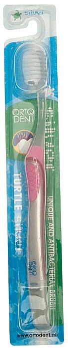 Зубная щетка "Silver", розовая - Orto-Dent Midi Toothbrush — фото N1