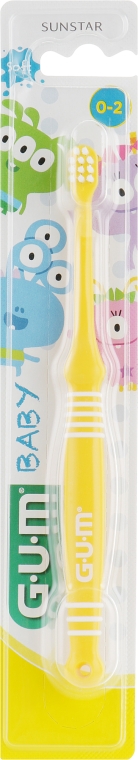 Зубная щетка "Baby", желтая - G.U.M Toothbrush — фото N2