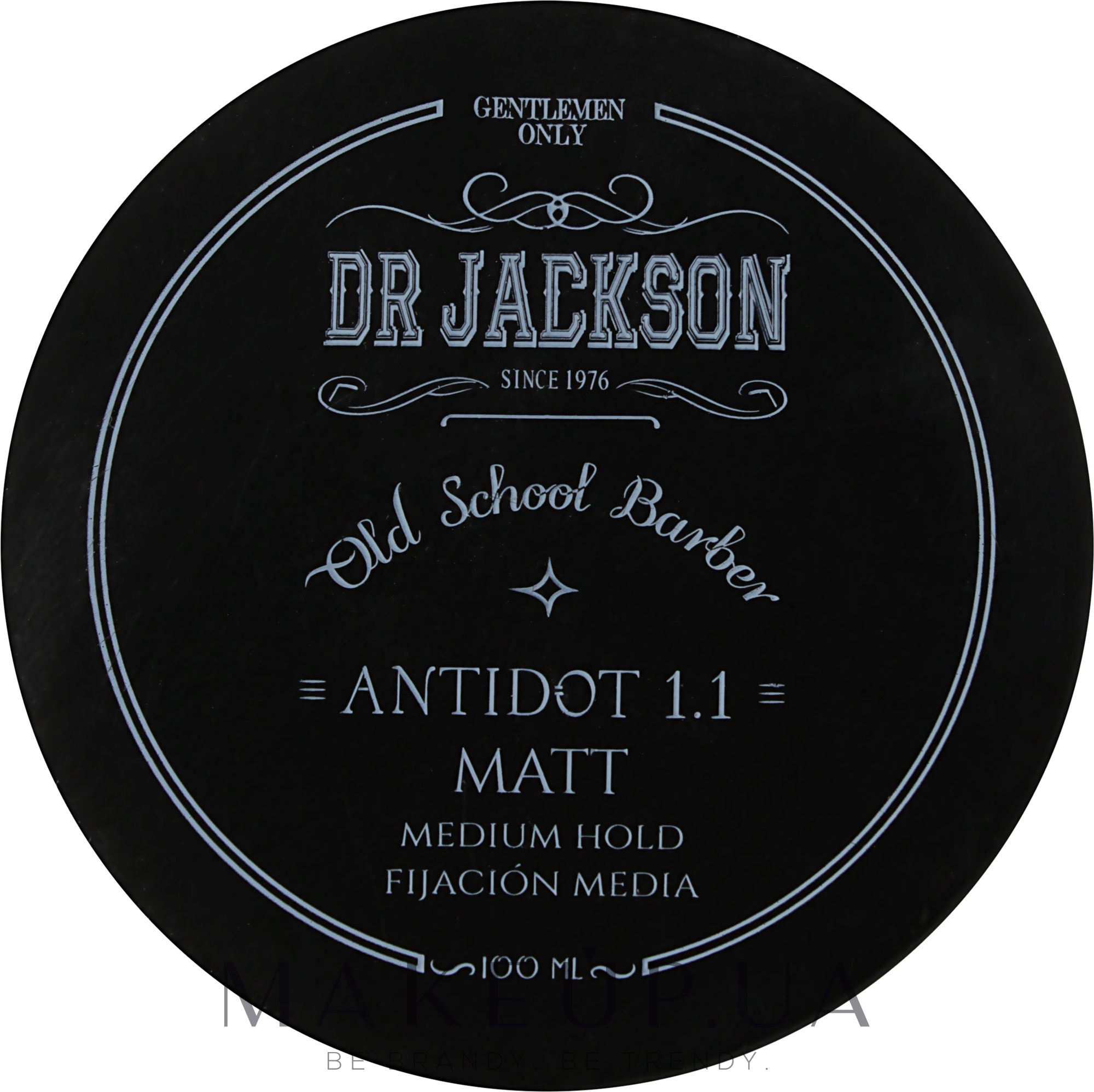 Матовый воск для укладки волос, средняя фиксация - Dr Jackson Gentlemen Only Old School Barber Antidot 1.1 Matt Medium Hold — фото 100ml