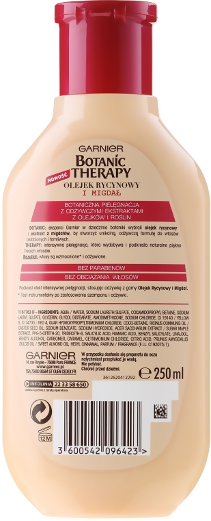 Шампунь для волосся  - Garnier Botanic Therapy Castor Oil And Almond — фото N2