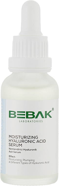 Інтенсивна зволожувальна сироватка з гіалуроновою кислотою - Bebak Laboratories Moisturizing Hyaluronic Acid Serum — фото N1