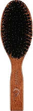 Парфумерія, косметика Гребінець для волосся із зубцями зі щетини кабана та нейлону, 10 рядків, плоский - Gorgol