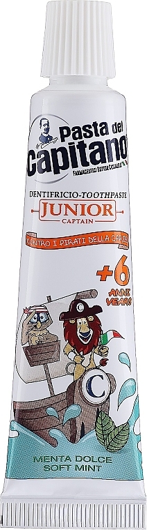 ПОДАРОК! Детская зубная паста 6+ "Сладкая мята" - Pasta del Capitano — фото N1