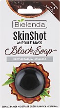 Парфумерія, косметика Маска очищувальна "Чорне мило" - Bielenda Skin Shot Black soap