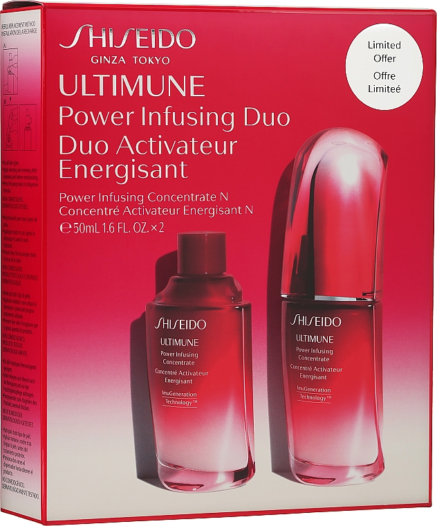 Набір - Shiseido Ultimune Power Infusing Concentrate Duo (f/conc/50ml + f/conc/refill/50ml) — фото N1
