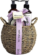 Набор - IDC Institute Natural Oil Basket (sh/gel/200ml + b/lot/200ml + b/scrub/110ml) — фото N1