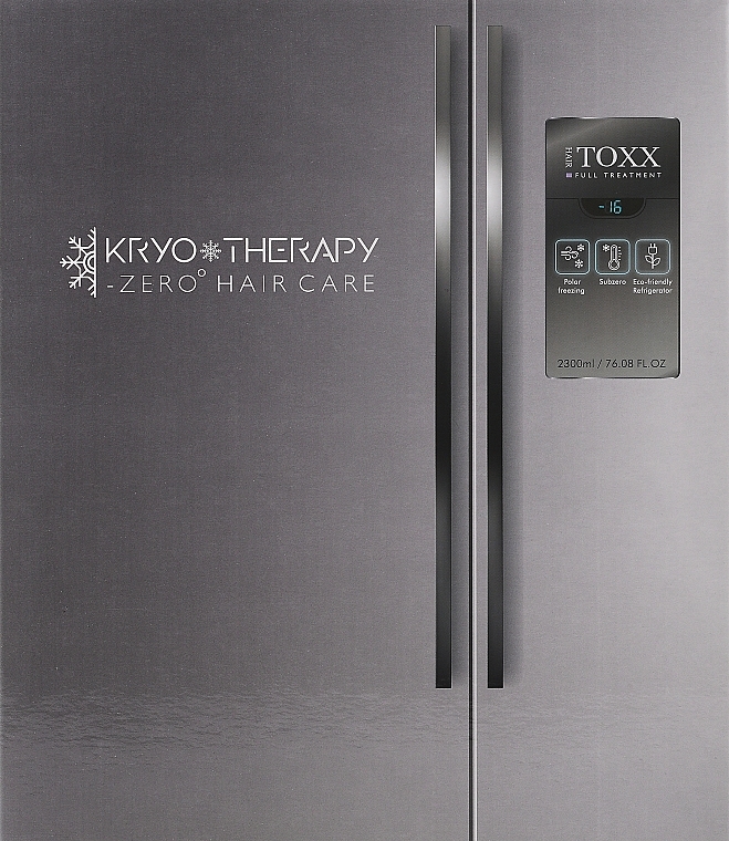 Набор средств для криотерапии волос - Hair.TOXX (shmp/1000ml + mask/1000g + cond/150ml + serum/150ml) — фото N1