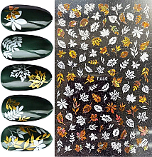 Наклейки для ногтей самоклеящиеся "Осенние листья", F660 - Deni Carte — фото N2