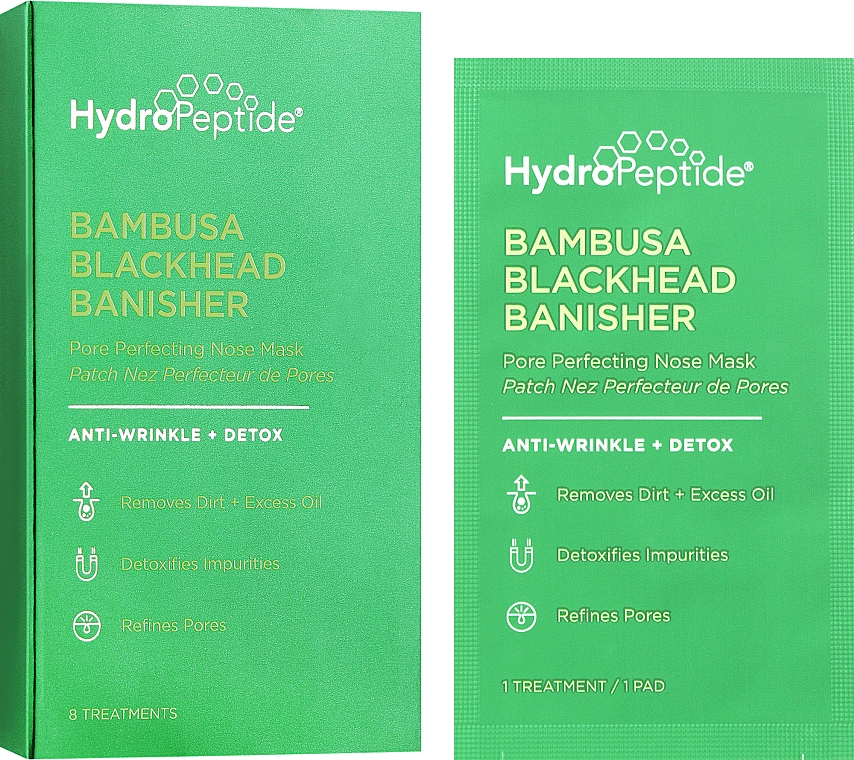 Очищающие маски для носа с эффектом сужения пор - HydroPeptide Bambusa Blackhead Banisher — фото N2