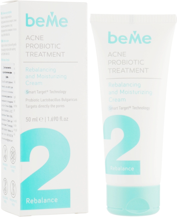 Крем увлажняющий и восстанавливающий против акне 2 - BeMe Rebalancing & Moisturizing Cream 