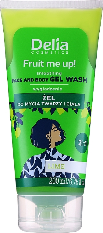 Гель для миття обличчя й тіла з ароматом лайма - Delia Fruit Me Up! Lime Face & Body Gel Wash — фото N1