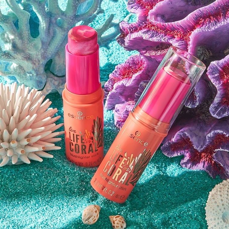 Рум'яна у стіку для обличчя - Essence Live Life In Coral Blushlighter Stick — фото N4