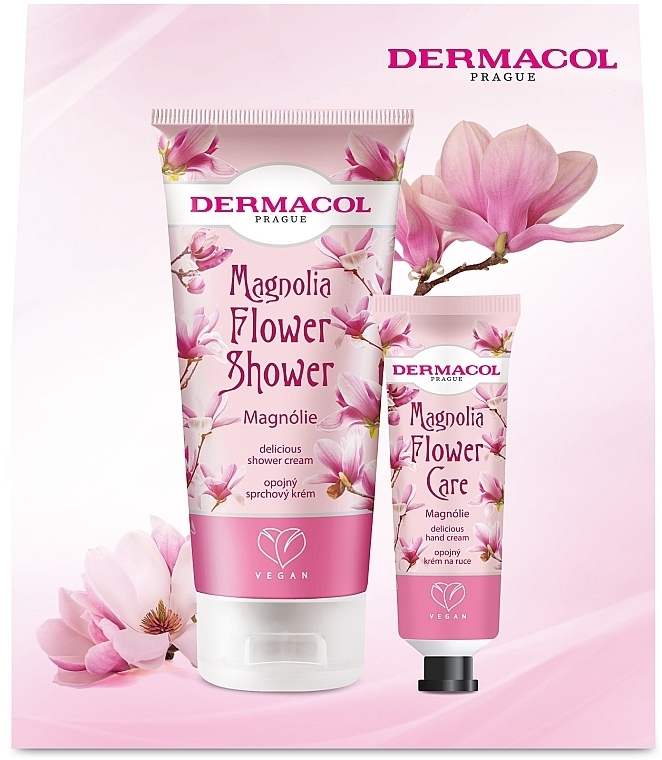 Набор - Dermacol Magnolia Flower ll (sh/gel/200 ml + h/cr/30 ml) — фото N1