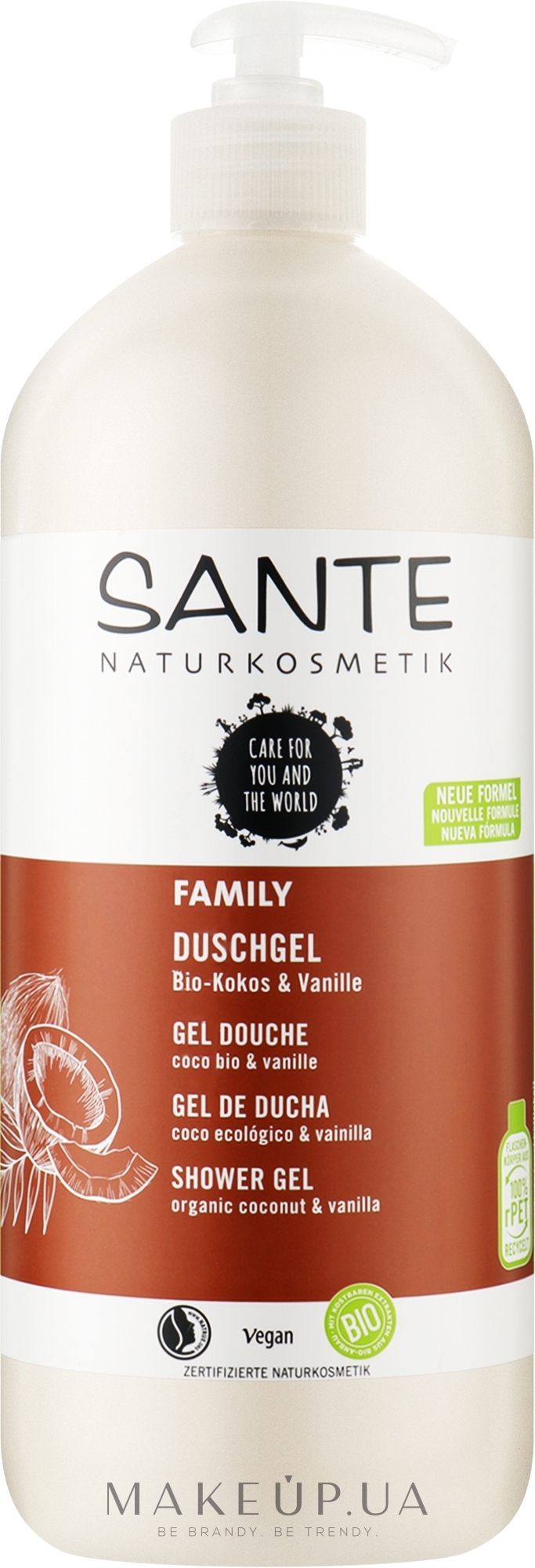 Гель для душа "Кокос и ваниль", с дозатором - Sante Family Shower Gel Coconut & Vanilla — фото 950ml